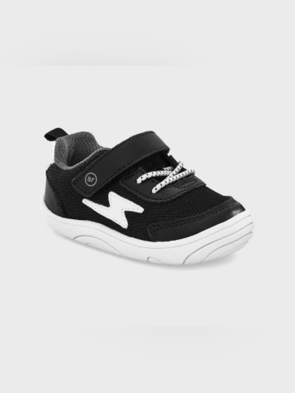 Surprize Stride Rite Black and White Toddler or Baby Sneakers 3M